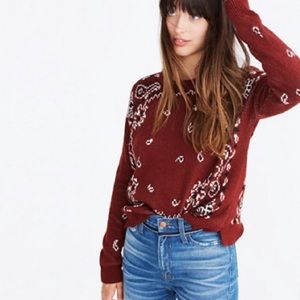 MADEWELL Bandana Pullover Sweater